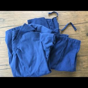 Navy Blue Scrubs- top and bottoms